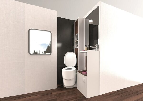 Toilette clesana C1 mit L-Adapter Farbe weiß – Bild 5