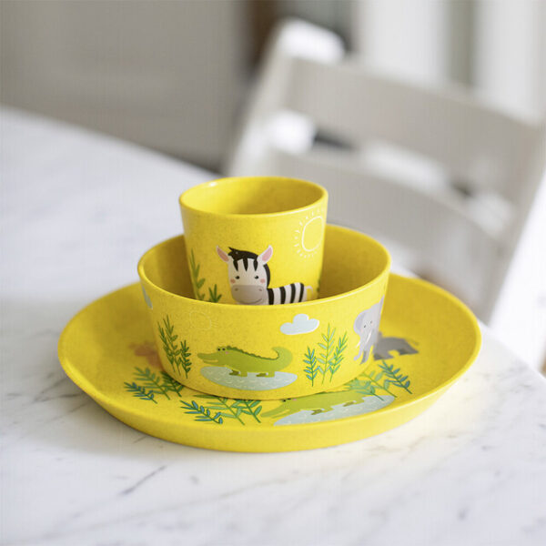 Geschirrset koziol CONNECT AFRICA 3er-Set Kleiner Teller+Schale+Becher Farbe organic yellow – Bild 3