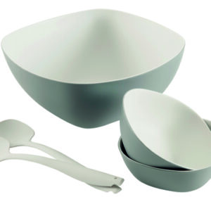 Salatset Outwell Gala für 2 Personen, Schüssel, 2 Schalen, Salatbesteck Farbe grey & sand