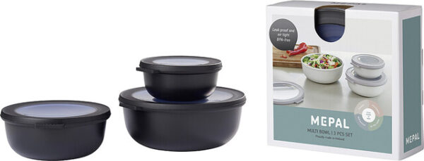 Multischüssel-Set MEPAL Cirqula rund 3-teilig Farbe nordic black