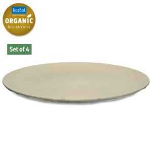 Teller flach koziol Club Plate 26 cm, 4er-Set Farbe nature desert sand