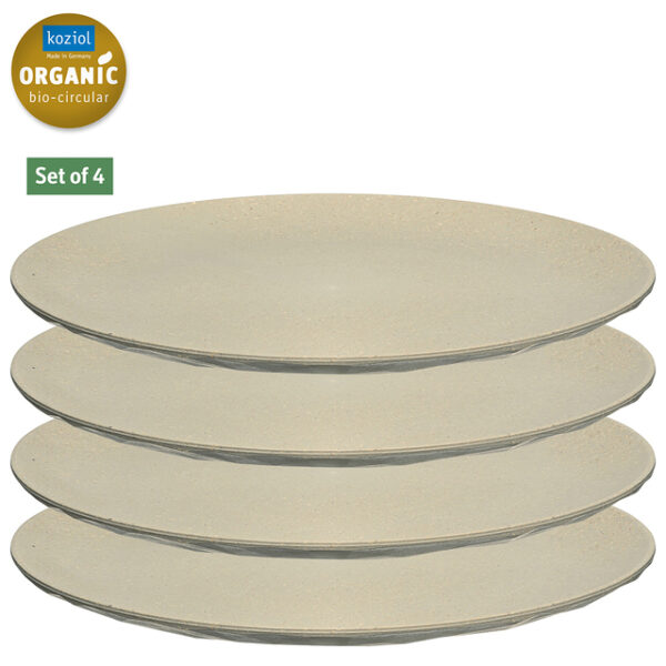 Teller flach koziol Club Plate 26 cm, 4er-Set Farbe nature desert sand – Bild 2