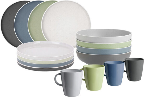 Geschirrset BRUNNER Dolomit Lunchbox Farbe grün / blau / hellgrau / dunkelgrau – Bild 2
