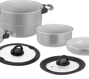 Topfset BRUNNER Fusion 7+1 Durchm. 22 cm Farbe grau
