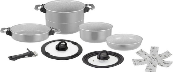 Topfset BRUNNER Fusion 7+1 Durchm. 22 cm Farbe grau