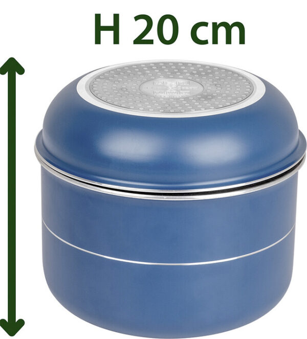 Topfset BRUNNER Carezza Spacemaster Durchm. 22 cm Vacublock, Farbe blau – Bild 5