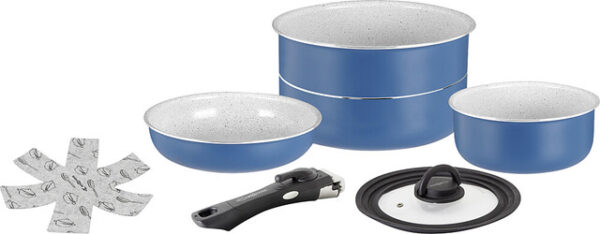 Topfset BRUNNER Carezza Spacemaster Durchm. 22 cm Vacublock, Farbe blau – Bild 8