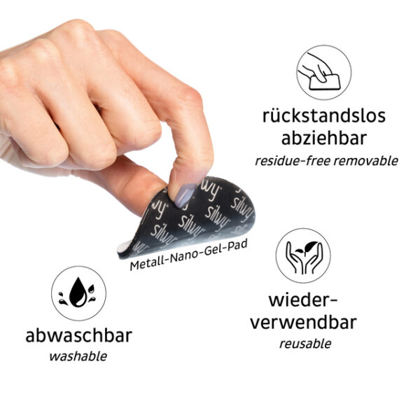Magnet-POWER-Bundle silwy WHITE Fb. weiß 12-tlg. Set _je 4 Magnete, Pads und Klebepunkte_ – Bild 6
