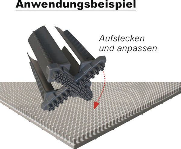 Flaschen & Glashalter purvario FLEXXI 100, Farbe anthrazit einsetzbar in Noppenplatte 1 Steckkreuz, 4 Halter – Bild 5