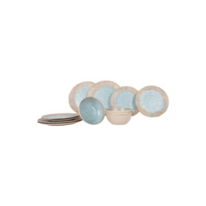 Geschirrset Melamin gimex Stone Line 12-tlg. Farbe beige