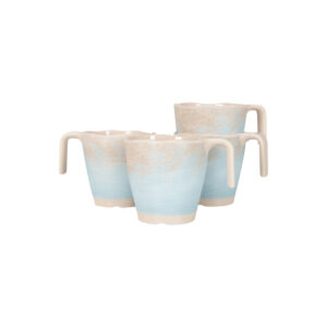 Henkelbecher Melamin gimex Stone Line Farbe beige Inhalt 4