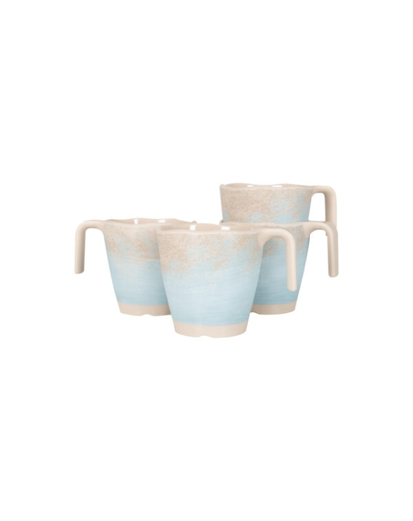 Henkelbecher Melamin gimex Stone Line Farbe beige Inhalt 4