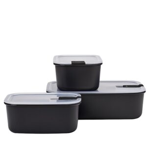Vorratsdosenset MEPAL easyclip 3-tlg., Farbe nordic black 2 x 450 ml + 1 x 1.000 ml
