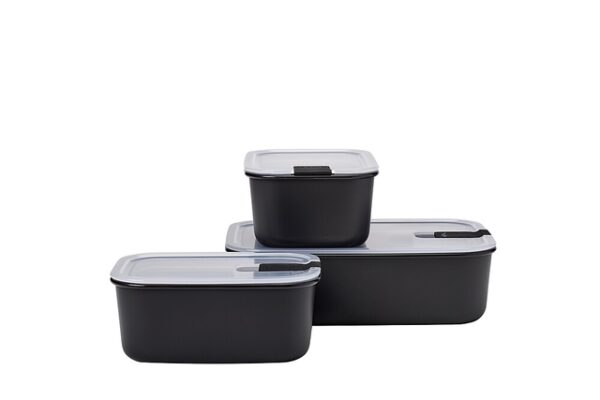 Vorratsdosenset MEPAL easyclip 3-tlg., Farbe nordic black 2 x 450 ml + 1 x 1.000 ml