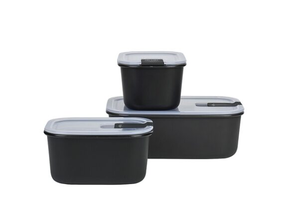Vorratsdosenset MEPAL easyclip 3-tlg., Farbe nordic black 2 x 700 ml + 1 x 1.500 ml