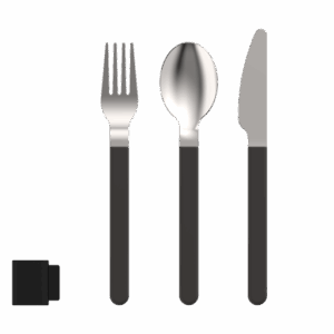 Besteckset MEPAL Silueta 3-tlg., Farbe nordic black