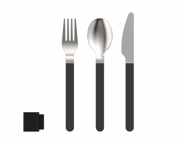 Besteckset MEPAL Silueta 3-tlg., Farbe nordic black