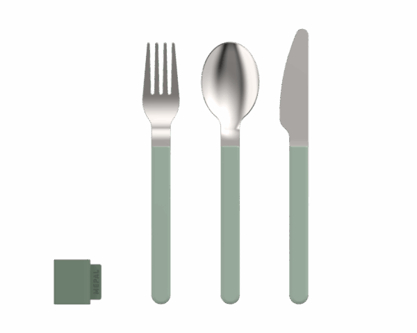 Besteckset MEPAL Silueta 3-tlg., Farbe nordic sage