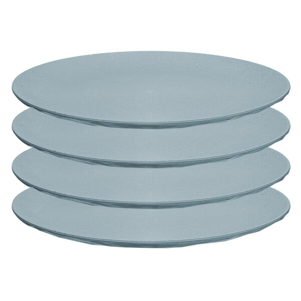 Teller flach koziol Club Plate 26 cm, 4er-Set Farbe nature flower blue