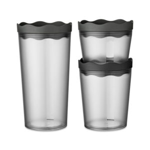 Vorratsdosen koziol Prince 3er-Set Oslo Farbe nature ash grey