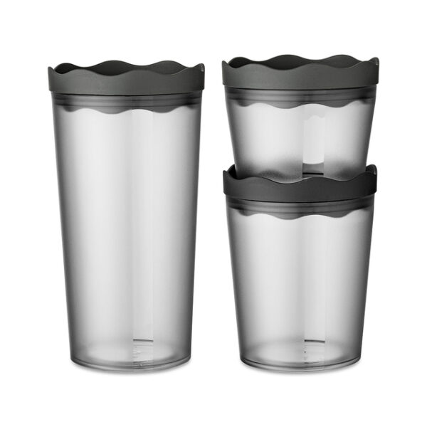 Vorratsdosen koziol Prince 3er-Set Oslo Farbe nature ash grey