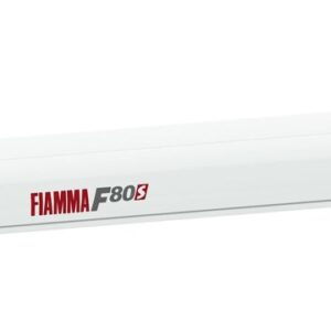 Dachmarkise FIAMMA F80 S 450 x 250 cm Tuch Fb. royal grey Gehäuse Fb. polar white