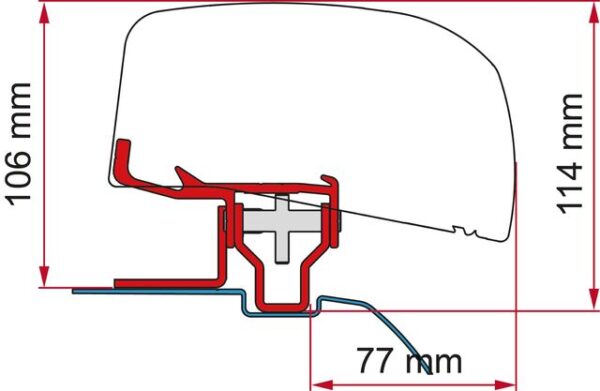 Markisenadapter FIAMMA Kit passend für Nissan NV200 für F40 Markise Farbe schwarz – Bild 2