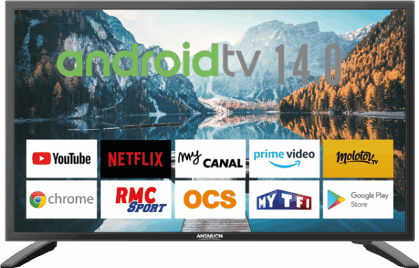 Fernseher ANTARION SMART TV 19 Zoll Android 14.0 Farbe schwarz