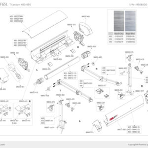 FIAMMA Endkappe rechts Titanium zu F65