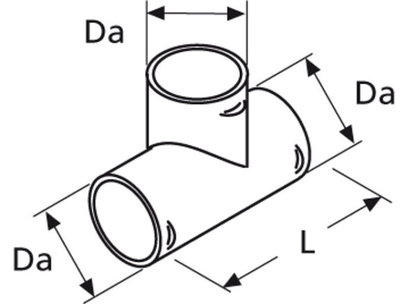 T-Stück Durchm. 60 mm – Bild 2