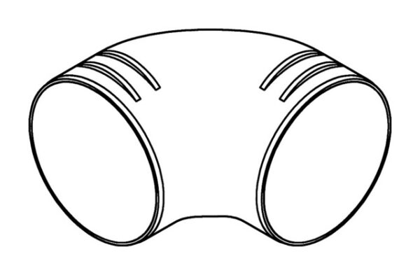 Bogen 90° Durchm. 90 mm – Bild 2