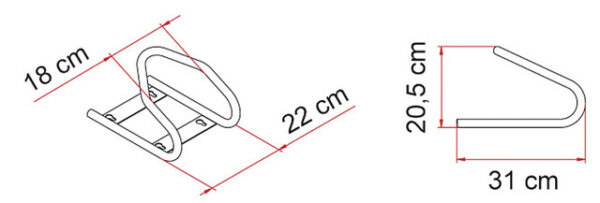 Radhalterung Fiamma für Motorroller vorne – Bild 3