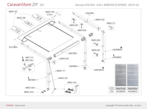 Stützfuß links zu Caravanstore 255 zu Caravanstore ZIP 255 zu F35 pro 250