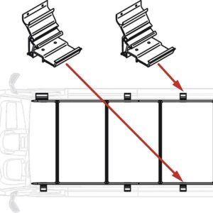 FIAMMA Zusatzfüße Kit Roof Rail passend für Ducato XL, Inhalt 2 Stück