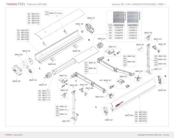 Gehäuse Endkappe links Titanium Markise F65 S 260 - 400 cm – Bild 2