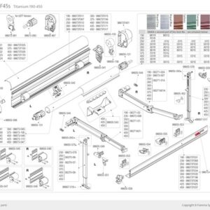 Frontblende 350 cm zu F45 S Titanium