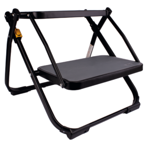 Faltbare Doppeltrittstufe mattschwarz