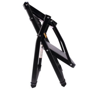 Faltbare Doppeltrittstufe mattschwarz