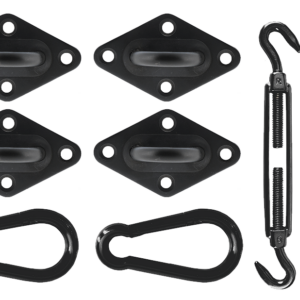 Befestigungskit Rechteck schwarz