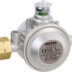 Gasregler GOK EN61-DS 1,5 kg/h 50 mbar Komb. A x G1/4LH-KN UEDS