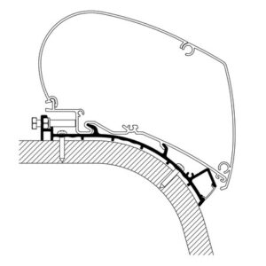 Adapter THULE passend für Hymer Eriba Touring 820 für 5,0 Markise Serie 6/9