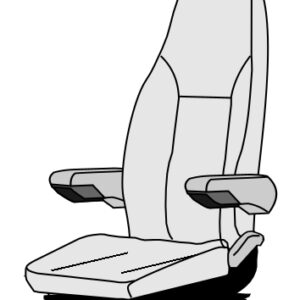 Sitzbezug Isri Sitz 1000 / 518 7/2002 - 6/2006 Velours 2-teilig Farbe anthrazit