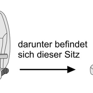 Sitzbezug Isri Atessa Sitz mit Polsterung Fiat Chassis bis 5/2014 Velours 2-teilig Farbe anthrazit
