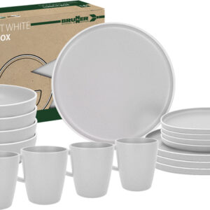 Geschirrset Dolomit BRUNNER Lunchbox 16-tlg. Farbe weiß