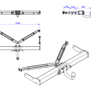 Anhängerkupplung SAWIKO by AL-KO Querträger MT026 1062 KK4