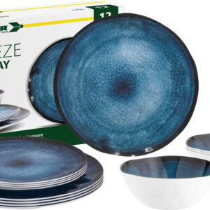 Geschirrset BRUNNER Midday Breeze 12 teilig Je 4 x Ess- und Suppenteller 4 x Müslischale