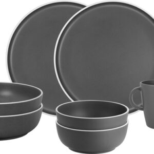 Set tête-à-tête Dolomit Grey 8 pcs BRUNNER je 2 x Ess- und Suppteller je 2x Becher und Müslisch.