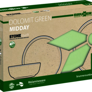Midday dolomit BRUNNER 12 tlg. je 4 x Ess-, Dessertteller und Müslischale green