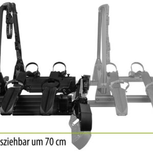Fahrradträger EUFAB SD 260 Black / 2 Fahrräder E-Bike geeignet / Maximal 60kg pro Schiene 30 kg/ Wohnmobile