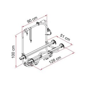 Fahrradträger FIAMMA Carry Bike Caravan XL A Pro 300, 2 Räder Traglast 50 kg Farbe aluminium